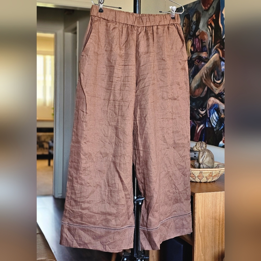 MaxMara Women's Brama Linen Wide-Leg Pants - Picture 2 of 5